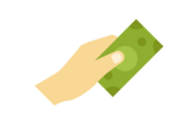 Bild von einer Hand mit einem Geldschein