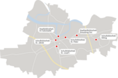 Karte von Straubing mit Zweigstellen